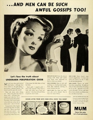 1930's/1940's anti-perspirant deodorant ad