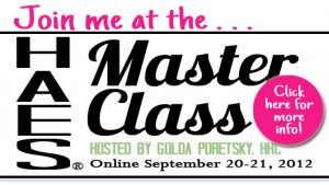 Join me at the HAES Master Class